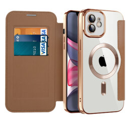 Husa iPhone 11 Techsuit SmartMag Book Case, maro