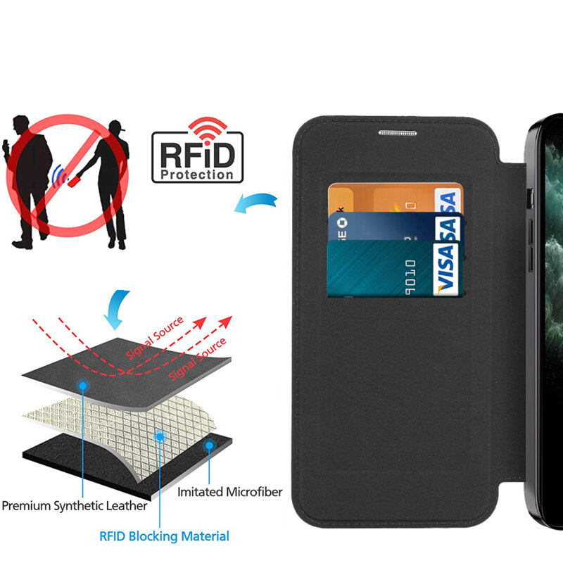 Husa iPhone 11 Techsuit SmartMag Book Case, maro