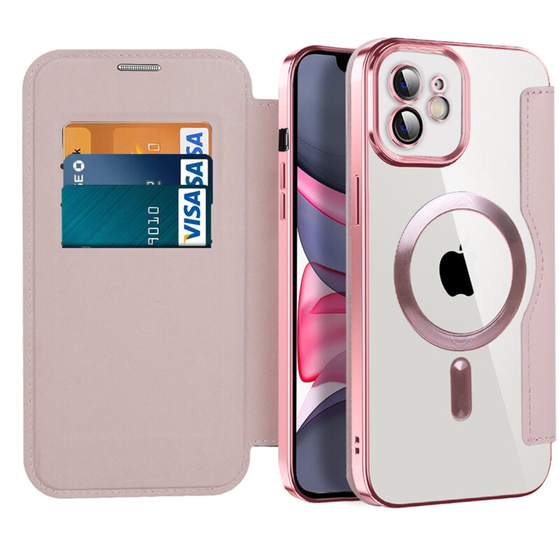 Husa iPhone 11 Techsuit SmartMag Book Case, roz