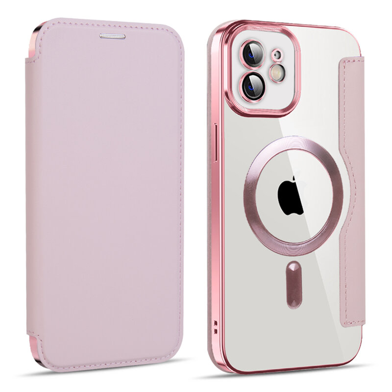 Husa iPhone 11 Techsuit SmartMag Book Case, roz