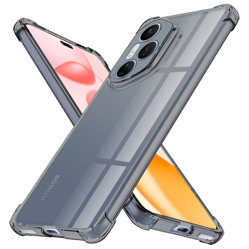 Husa Honor 400 Pro Techsuit Shockproof Clear Silicone, fumuriu
