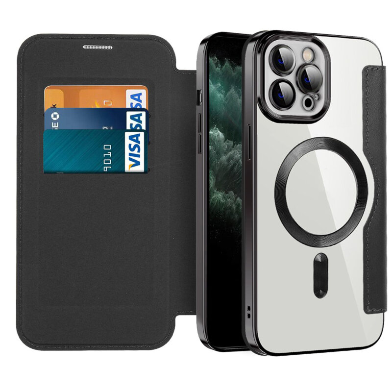 Husa iPhone 11 Pro Max Techsuit SmartMag Book Case, negru