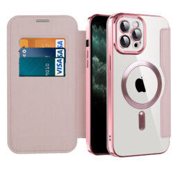 Husa iPhone 11 Pro Max Techsuit SmartMag Book Case, roz
