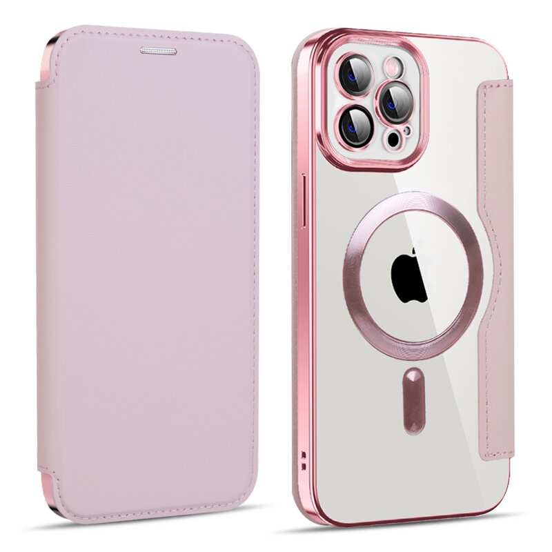 Husa iPhone 11 Pro Max Techsuit SmartMag Book Case, roz