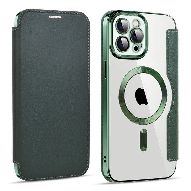 Husa iPhone 11 Pro Max Techsuit SmartMag Book Case, verde