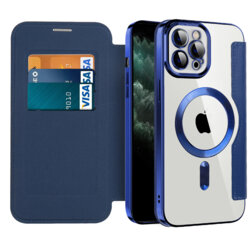 Husa iPhone 11 Pro Max Techsuit SmartMag Book Case, albastru