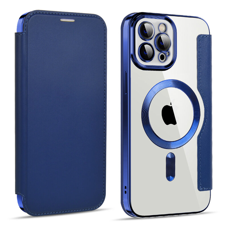 Husa iPhone 11 Pro Max Techsuit SmartMag Book Case, albastru