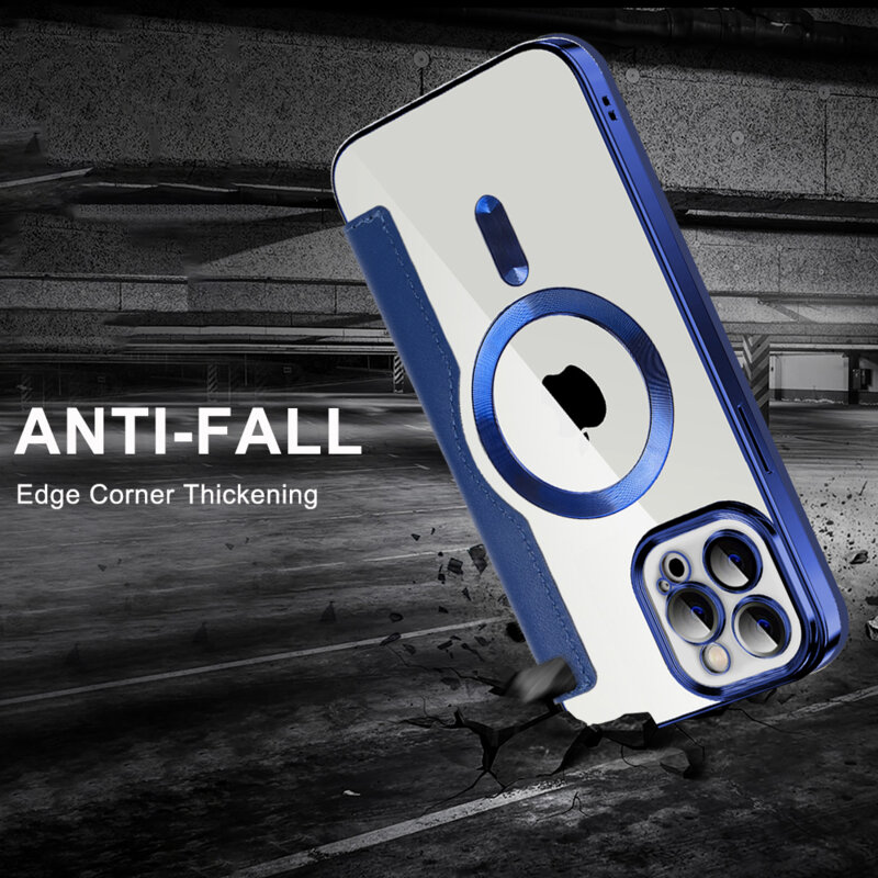 Husa iPhone 11 Pro Max Techsuit SmartMag Book Case, albastru