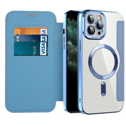 Husa iPhone 11 Pro Max Techsuit SmartMag Book Case, bleu
