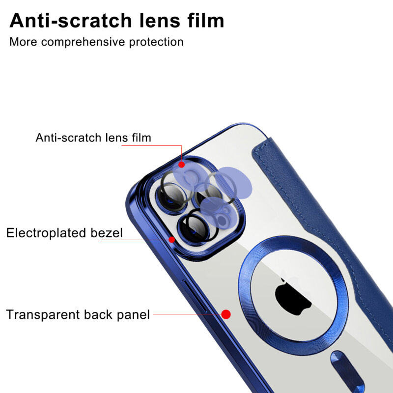 Husa iPhone 11 Pro Max Techsuit SmartMag Book Case, bleu