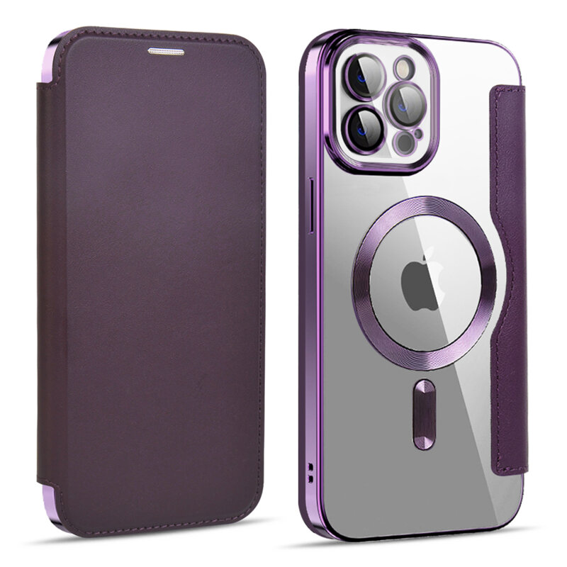 Husa iPhone 11 Pro Max Techsuit SmartMag Book Case, mov