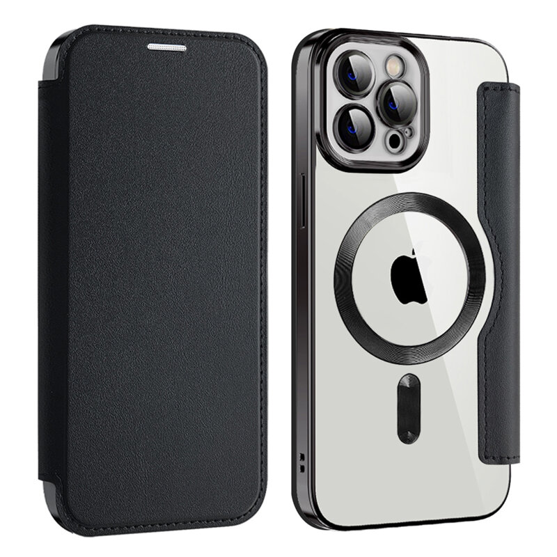 Husa iPhone 12 Pro Max Techsuit SmartMag Book Case, negru