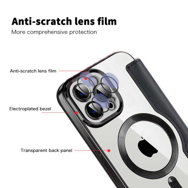 Husa iPhone 12 Pro Max Techsuit SmartMag Book Case, negru