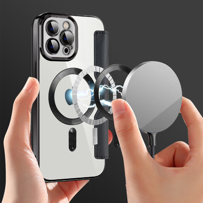 Husa iPhone 12 Pro Max Techsuit SmartMag Book Case, negru