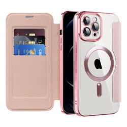 Husa iPhone 12 Pro Max Techsuit SmartMag Book Case, roz
