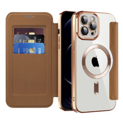 Husa iPhone 12 Pro Max Techsuit SmartMag Book Case, maro