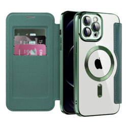 Husa iPhone 12 Pro Max Techsuit SmartMag Book Case, verde