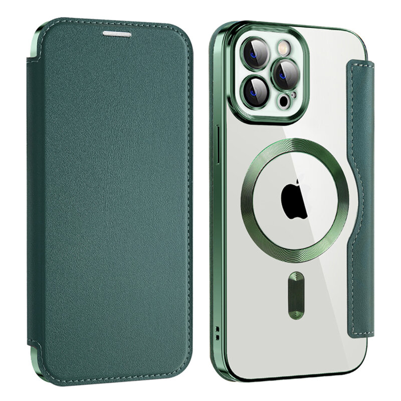 Husa iPhone 12 Pro Max Techsuit SmartMag Book Case, verde