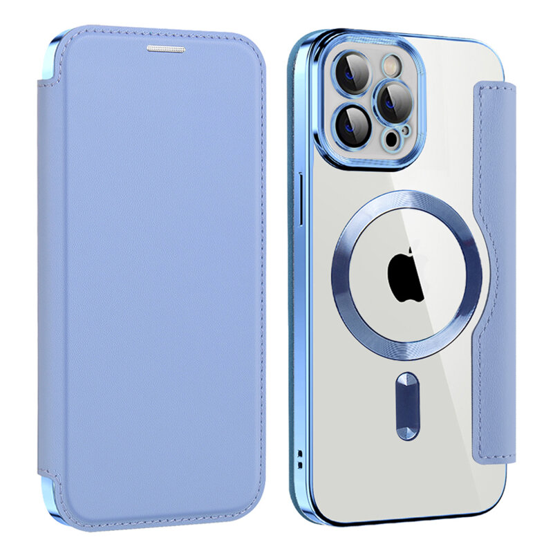 Husa iPhone 12 Pro Max Techsuit SmartMag Book Case, bleu