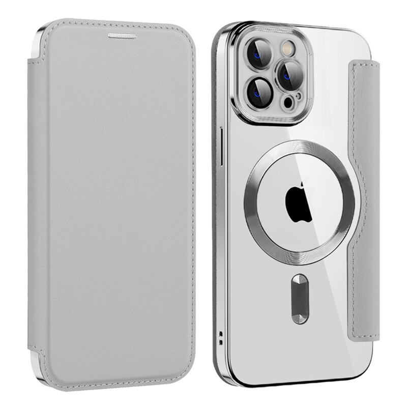 Husa iPhone 12 Pro Max Techsuit SmartMag Book Case, gri