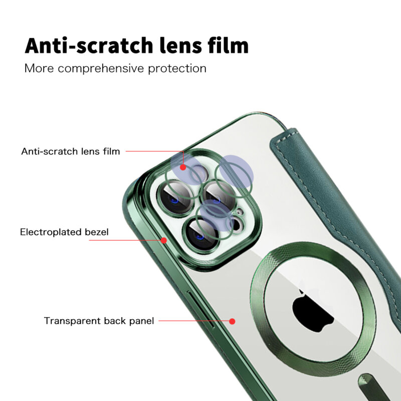 Husa iPhone 12 Pro Techsuit SmartMag Book Case, verde
