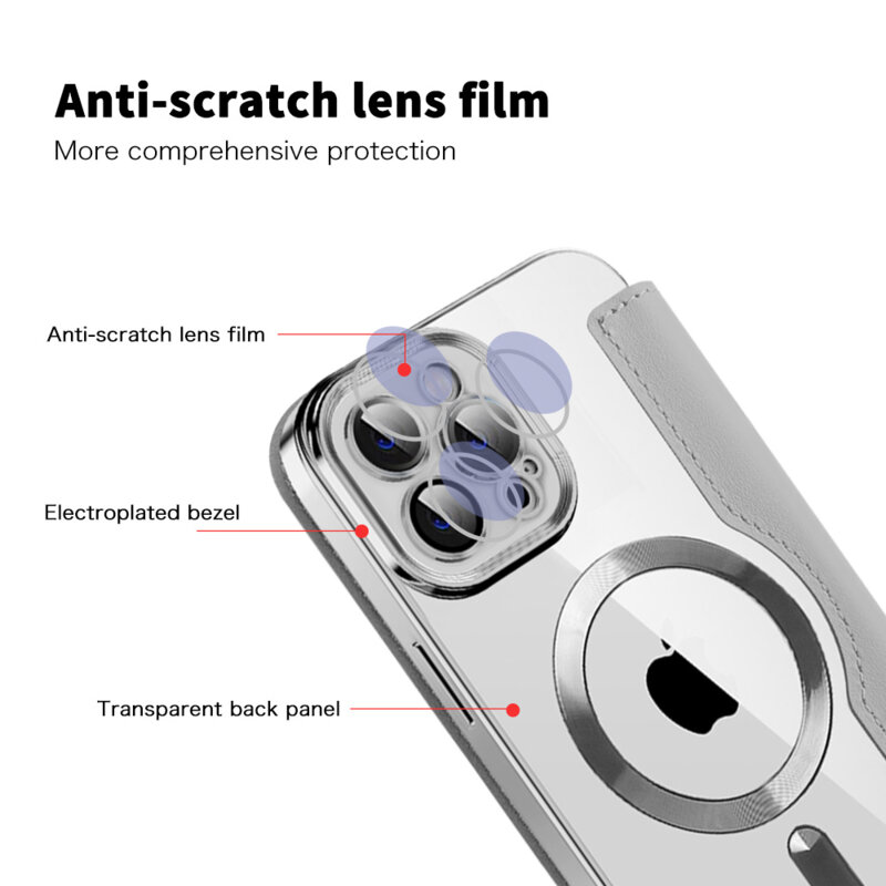 Husa iPhone 12 Pro Techsuit SmartMag Book Case, gri