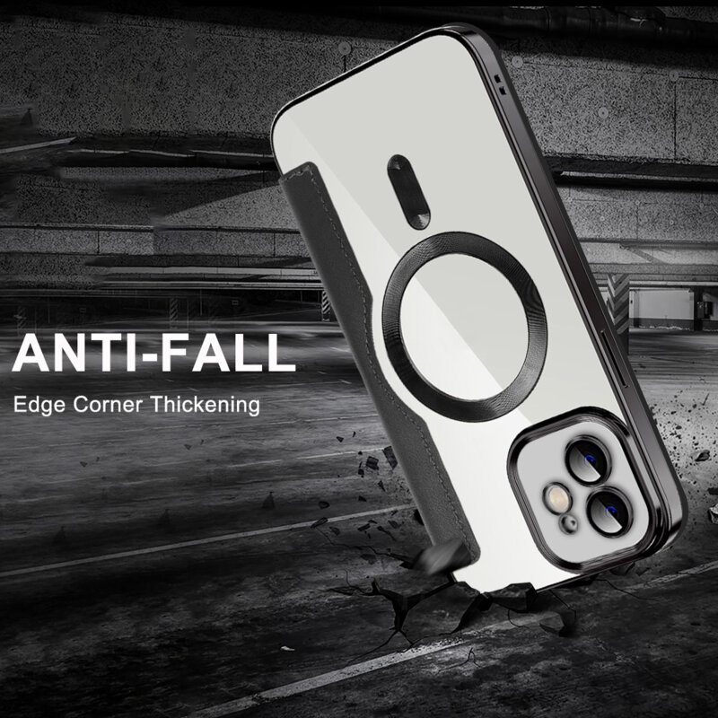 Husa iPhone 12 Techsuit SmartMag Book Case, mov