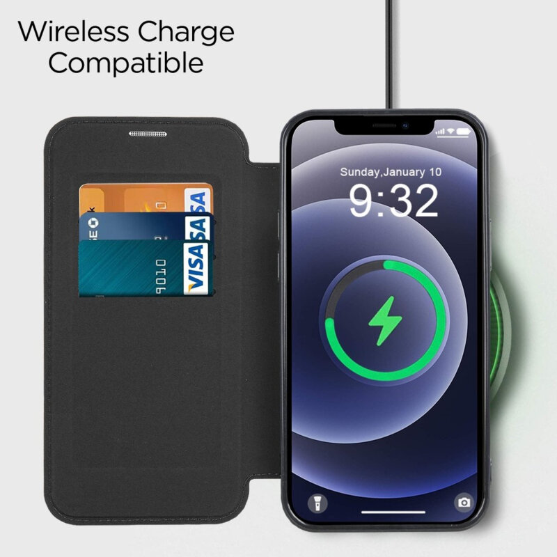 Husa iPhone 12 Techsuit SmartMag Book Case, roz