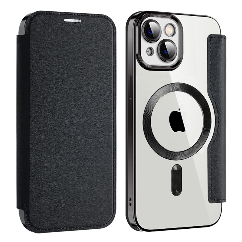 Husa iPhone 13 Techsuit SmartMag Book Case, negru