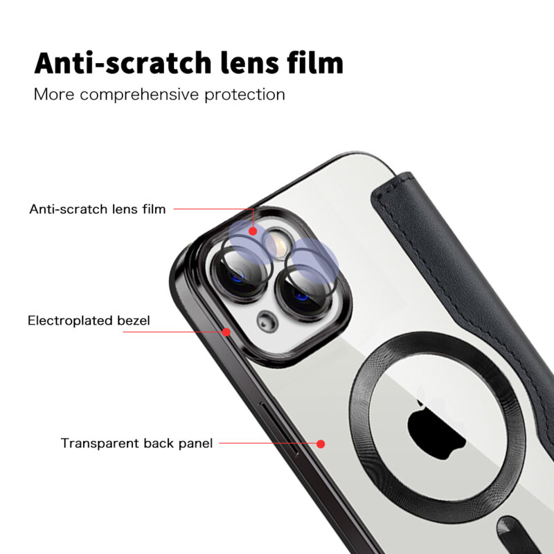 Husa iPhone 13 Techsuit SmartMag Book Case, negru