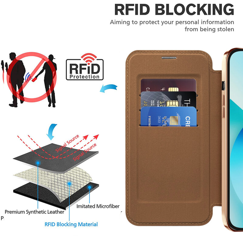 Husa iPhone 13 Techsuit SmartMag Book Case, maro