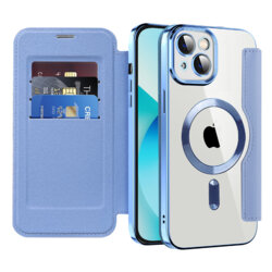 Husa iPhone 13 Techsuit SmartMag Book Case, bleu
