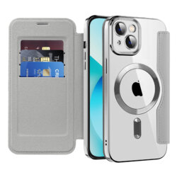 Husa iPhone 13 Techsuit SmartMag Book Case, gri