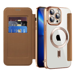 Husa iPhone 13 Pro Techsuit SmartMag Book Case, maro