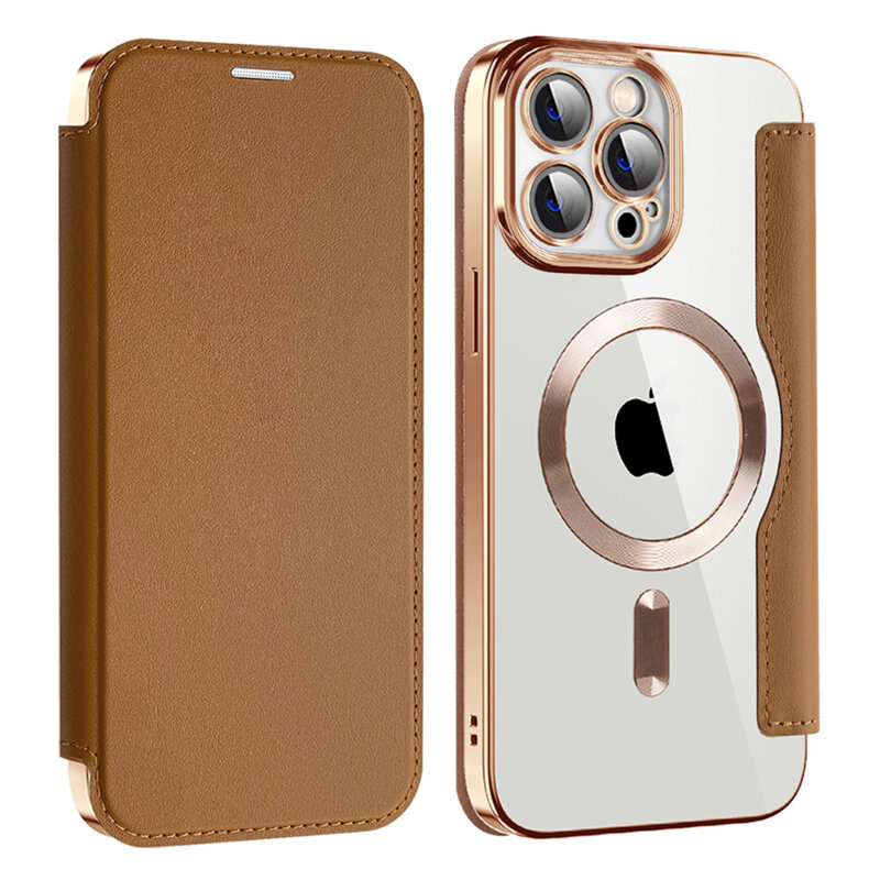Husa iPhone 13 Pro Techsuit SmartMag Book Case, maro
