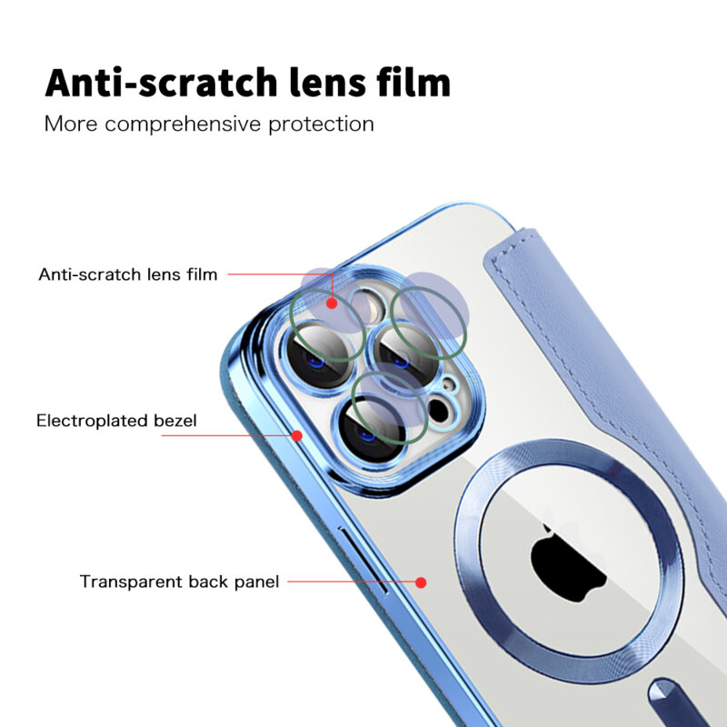 Husa iPhone 13 Pro Techsuit SmartMag Book Case, bleu