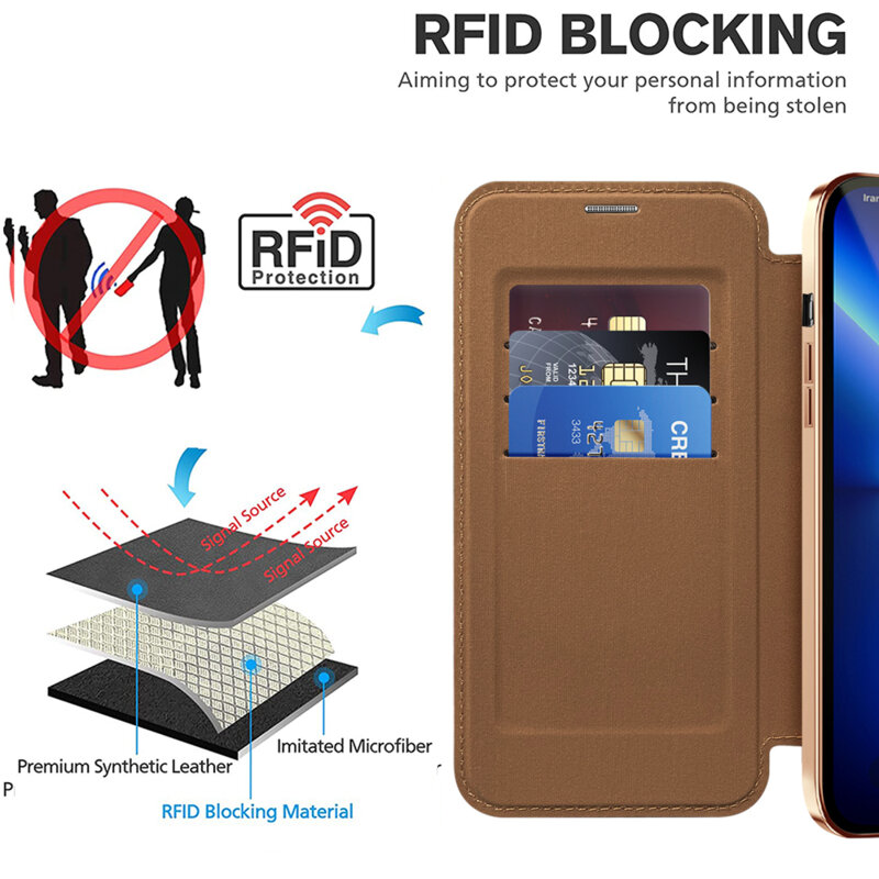 Husa iPhone 13 Pro Max Techsuit SmartMag Book Case, maro