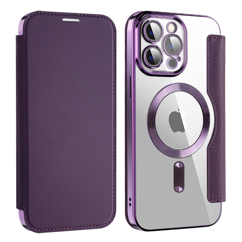 Husa iPhone 13 Pro Max Techsuit SmartMag Book Case, mov