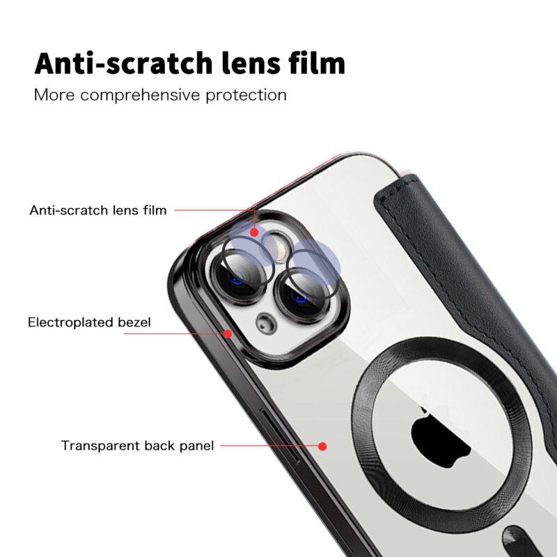 Husa iPhone 14 Techsuit SmartMag Book Case, negru