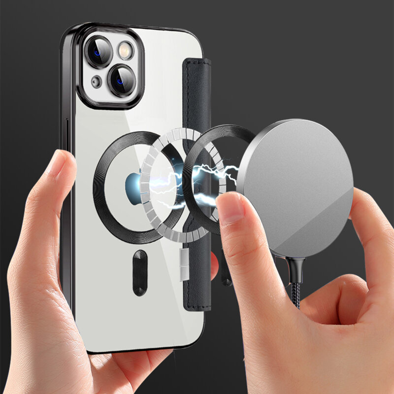 Husa iPhone 14 Techsuit SmartMag Book Case, negru