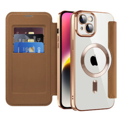 Husa iPhone 14 Techsuit SmartMag Book Case, maro