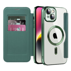 Husa iPhone 14 Techsuit SmartMag Book Case, verde