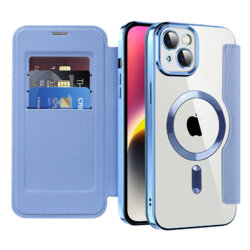 Husa iPhone 14 Techsuit SmartMag Book Case, bleu