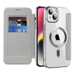 Husa iPhone 14 Techsuit SmartMag Book Case, gri
