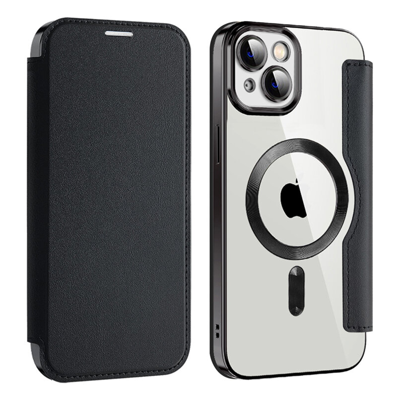 Husa iPhone 14 Plus Techsuit SmartMag Book Case, negru