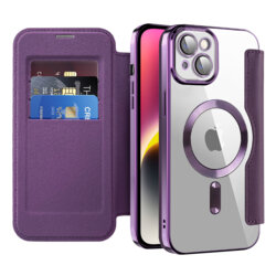 Husa iPhone 14 Plus Techsuit SmartMag Book Case, mov