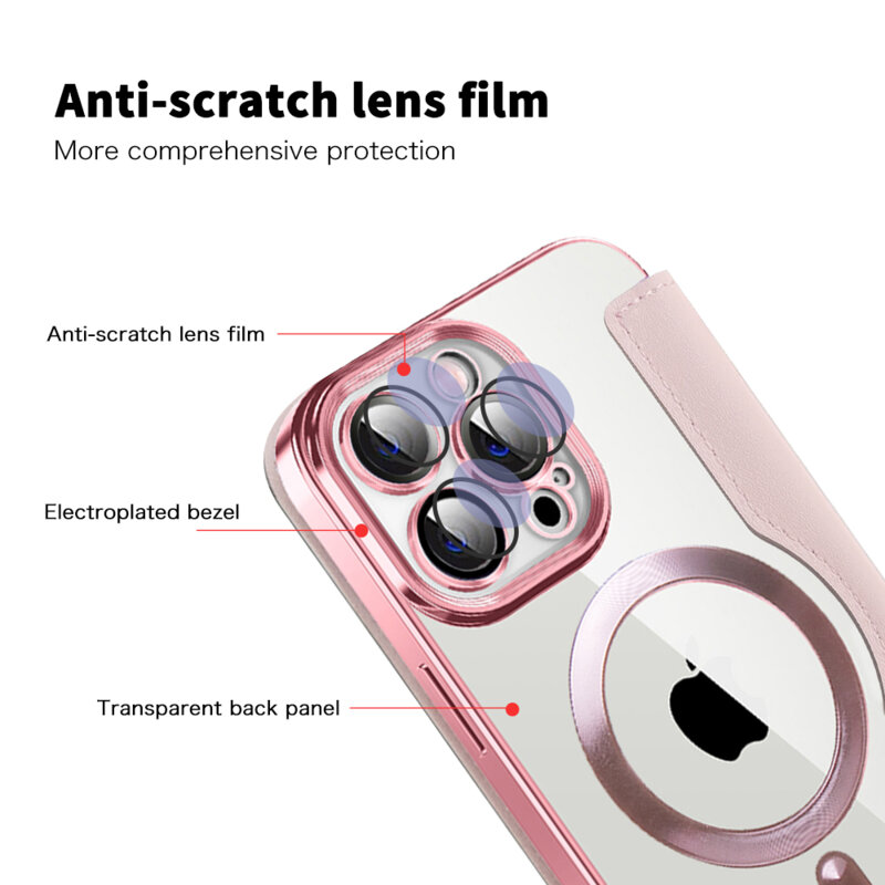 Husa iPhone 14 Pro Max Techsuit SmartMag Book Case, roz
