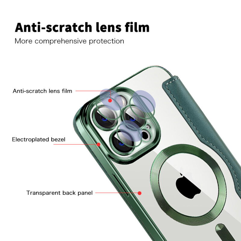 Husa iPhone 14 Pro Max Techsuit SmartMag Book Case, verde
