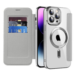Husa iPhone 14 Pro Max Techsuit SmartMag Book Case, gri