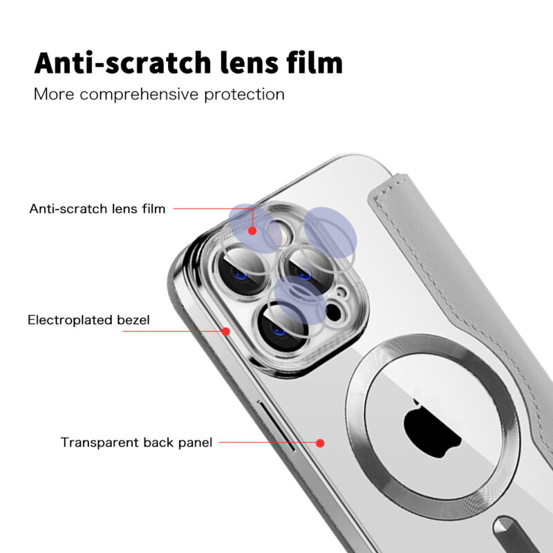 Husa iPhone 14 Pro Max Techsuit SmartMag Book Case, gri